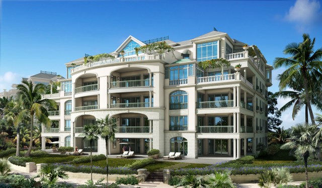 low rise condo building rendering